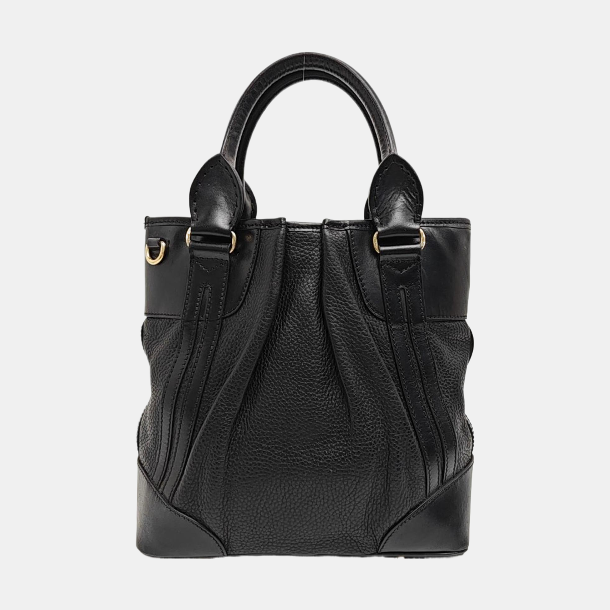 Calfskin Tote Bag Small Black