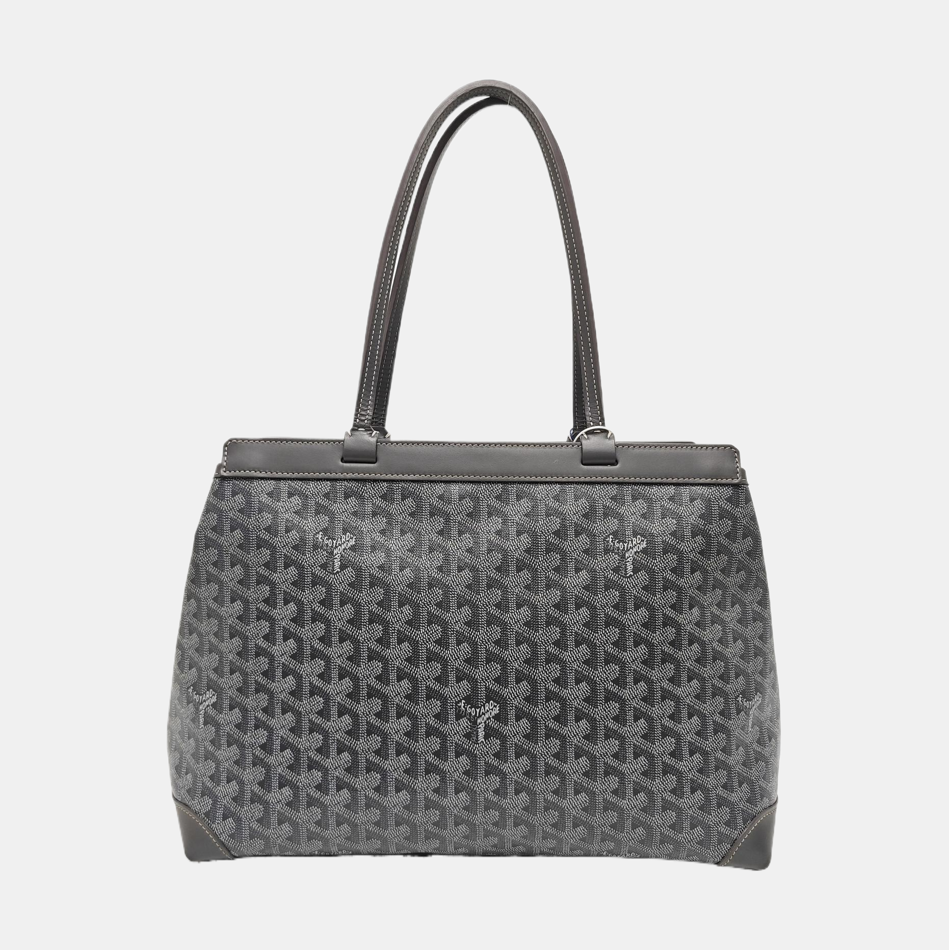 Coated Canvas Tote Bag Gray