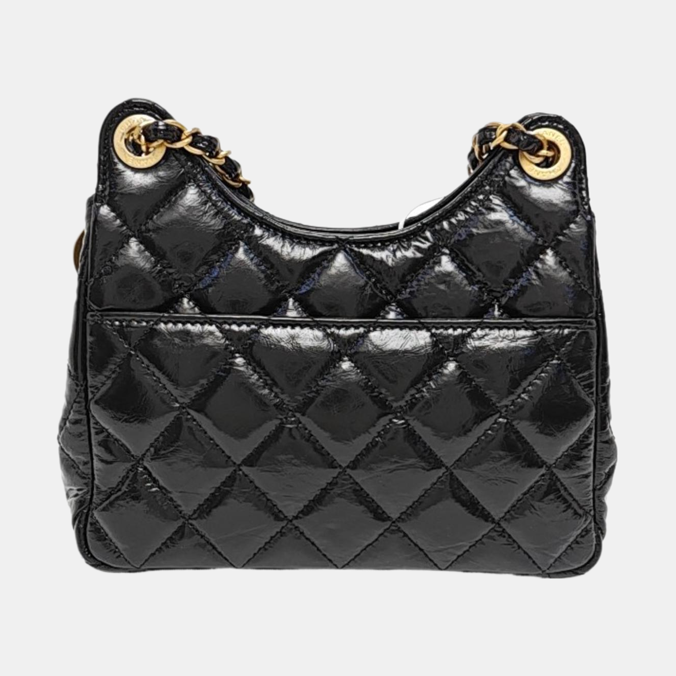 23C HOBO Small Quilted Calfskin Black