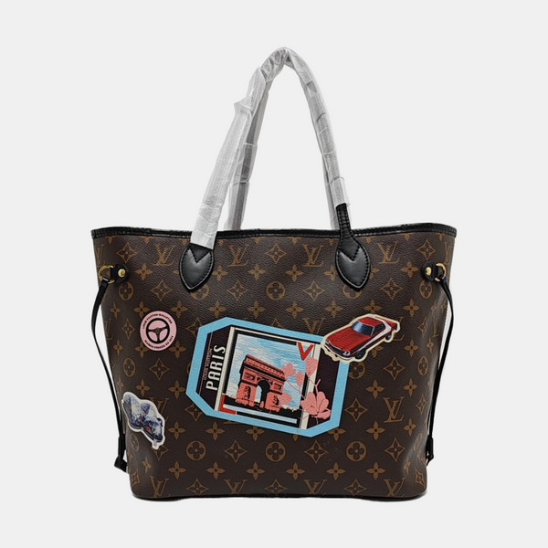 NEVERFULL MM Monogram Coated Canvas Brown