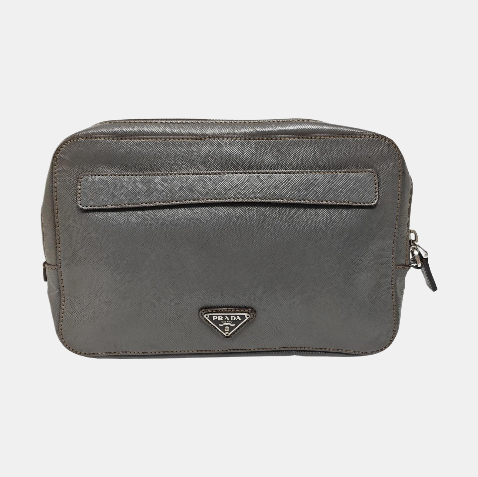 Calfskin Clutch Gray