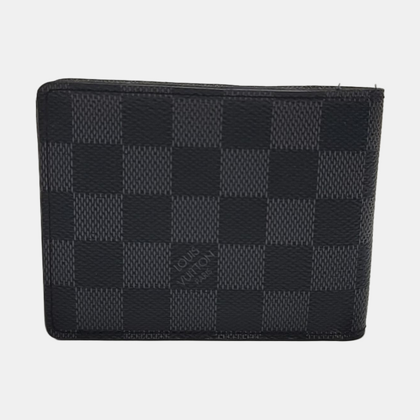 AMERIGO Damier Graphite Coated Canvas Gray