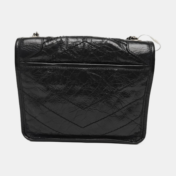 NIKI Mini Chevron Calfskin Black