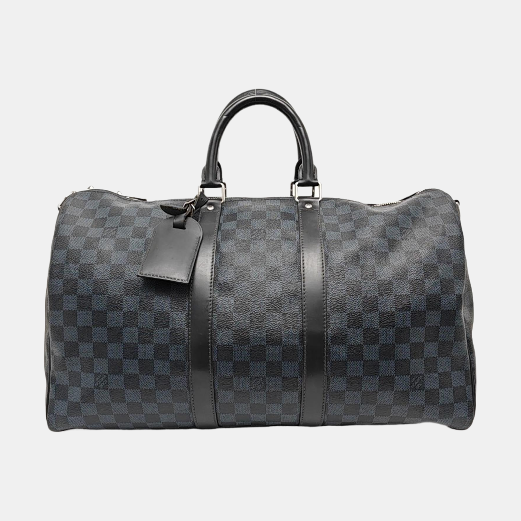 KEEPALL 45 Damier Coated Canvas Blue