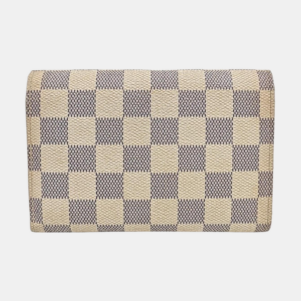ALEXANDRA Damier Azur Coated Canvas White Wallet