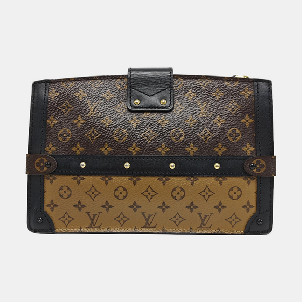 TRUNK Monogram Coated Canvas Brown