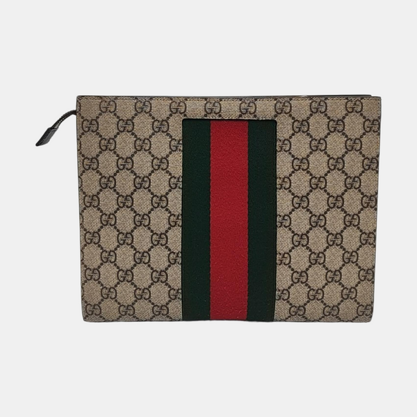 GG Supreme Monogram Coated Canvas Black