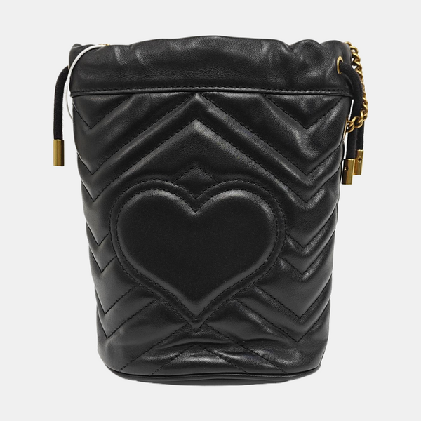 GG Marmont Mini Quilted Calfskin Black