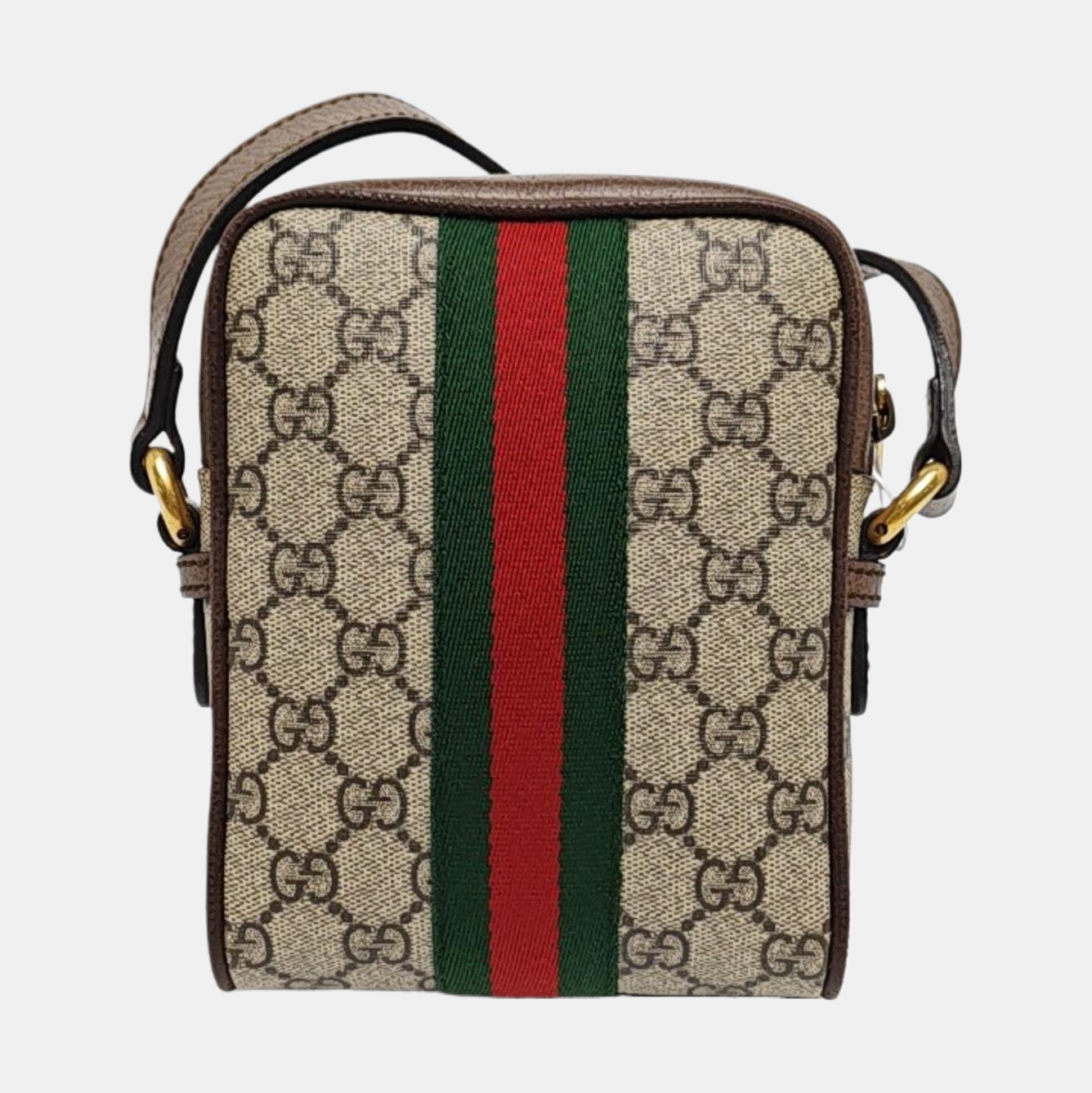 Ophidia Small Monogram Lona Revestida Beige