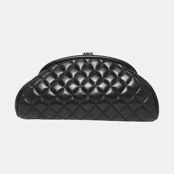 Quilted Lambskin Clutch Black