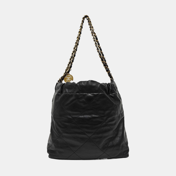 CHANEL 22 Small Quilted Calfskin Black