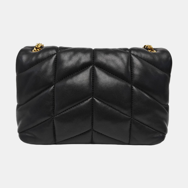 PUFFER Mini Chevron Lambskin Black