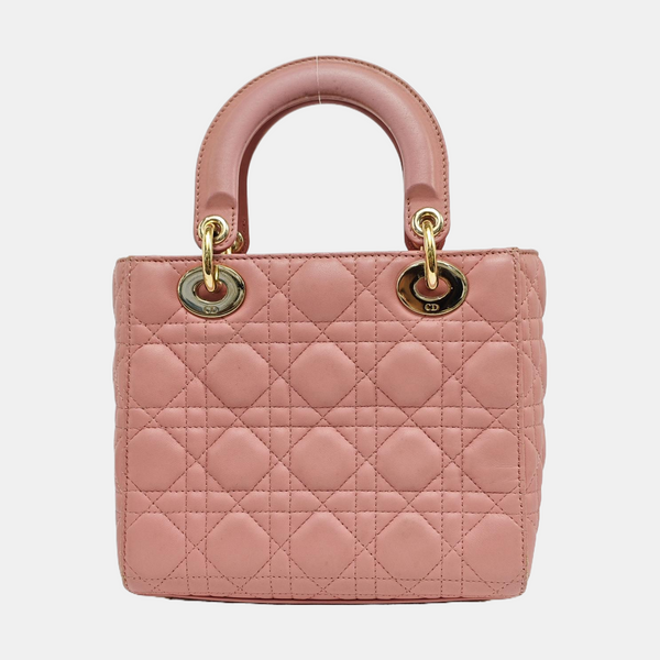 Lady Dior Small Cannage Lambskin Pink