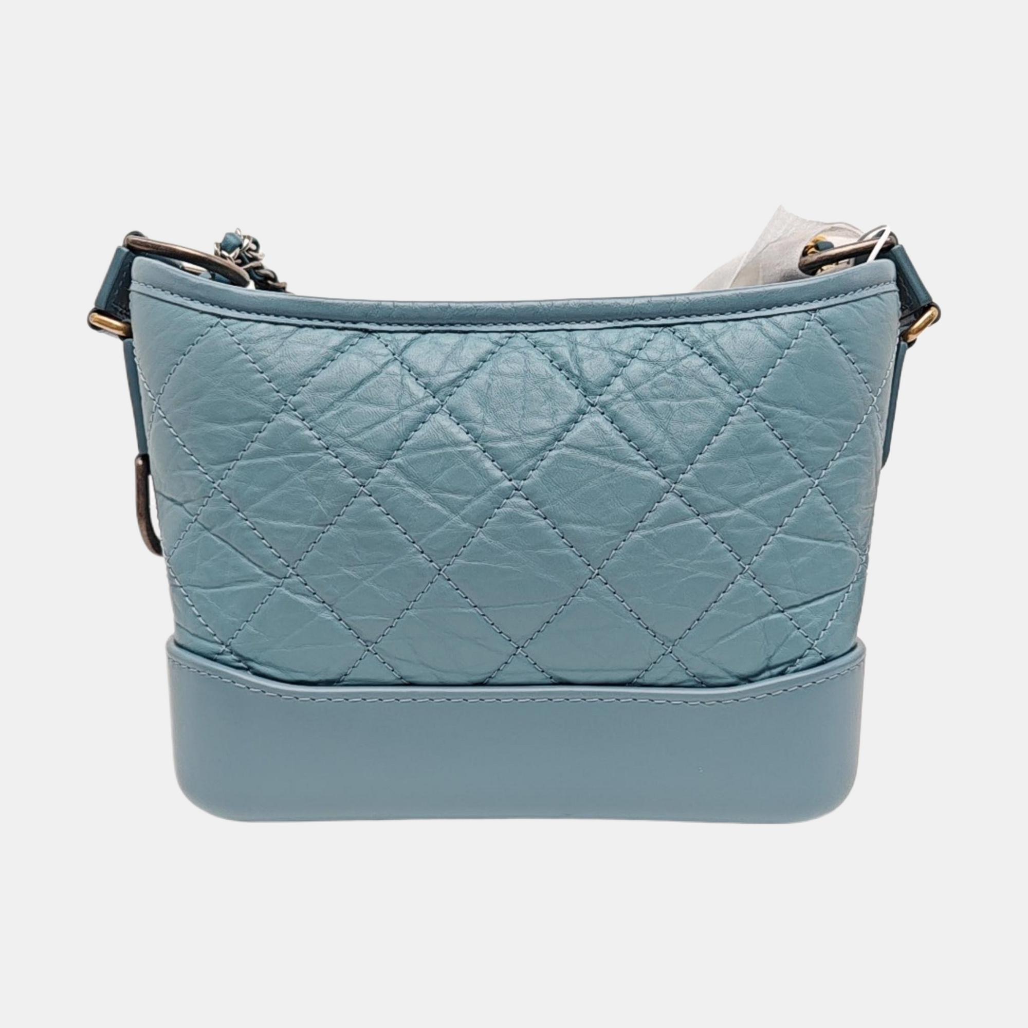 GABRIELLE Small Quilted Vintage Calf Blue