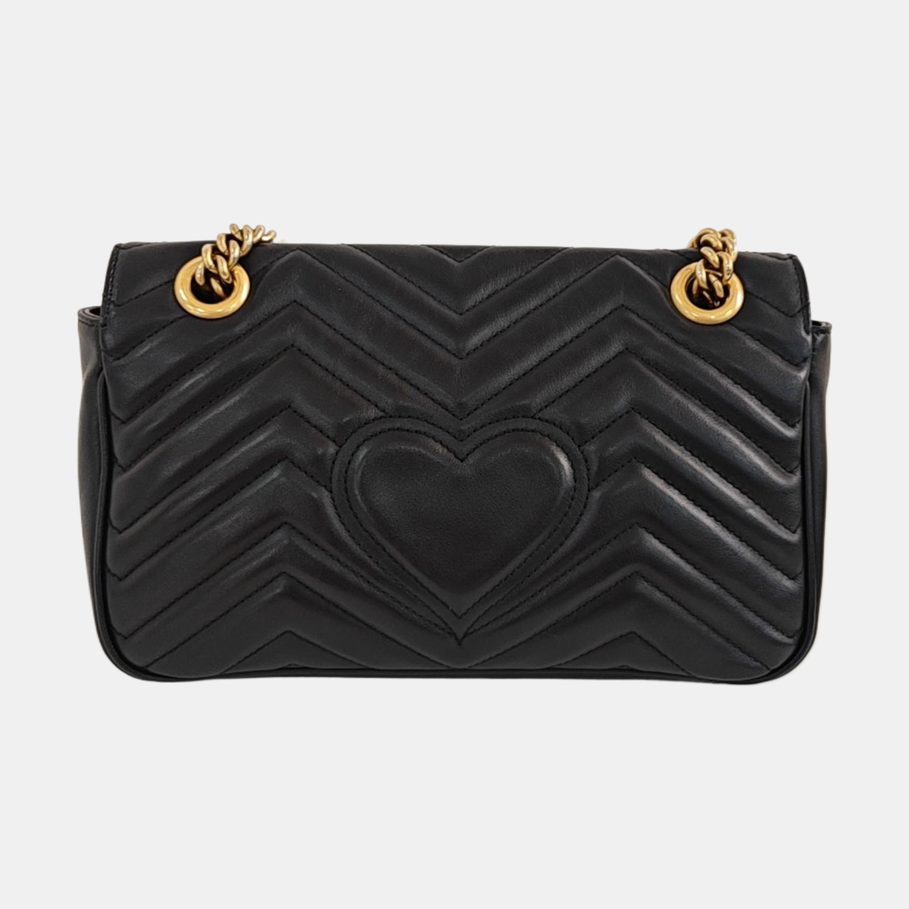 GG Marmont Medium Quilted Calfskin Black