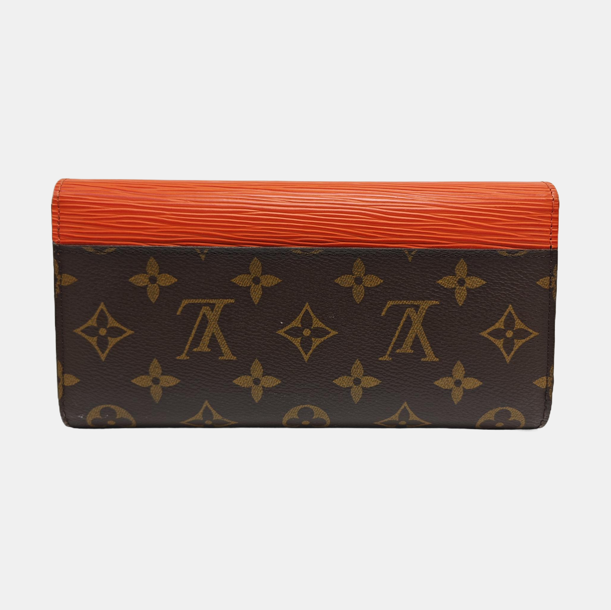 MARIE LOU Monogram Coated Canvas Brown Wallet