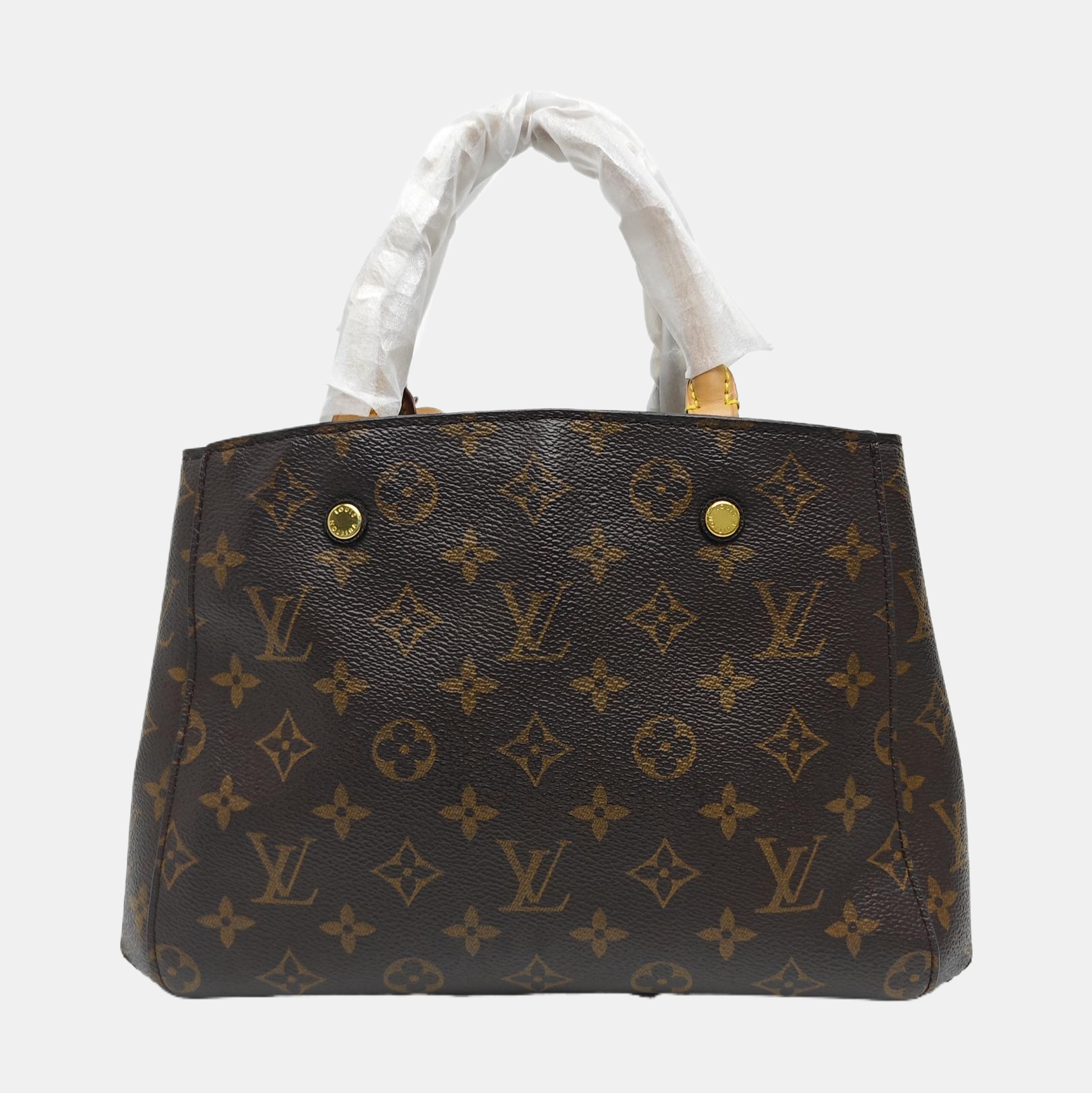 MONTAIGNE BB Monogram Coated Canvas Brown