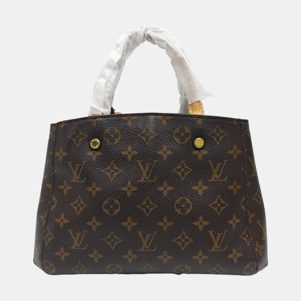 MONTAIGNE BB Monogram Coated Canvas Brown