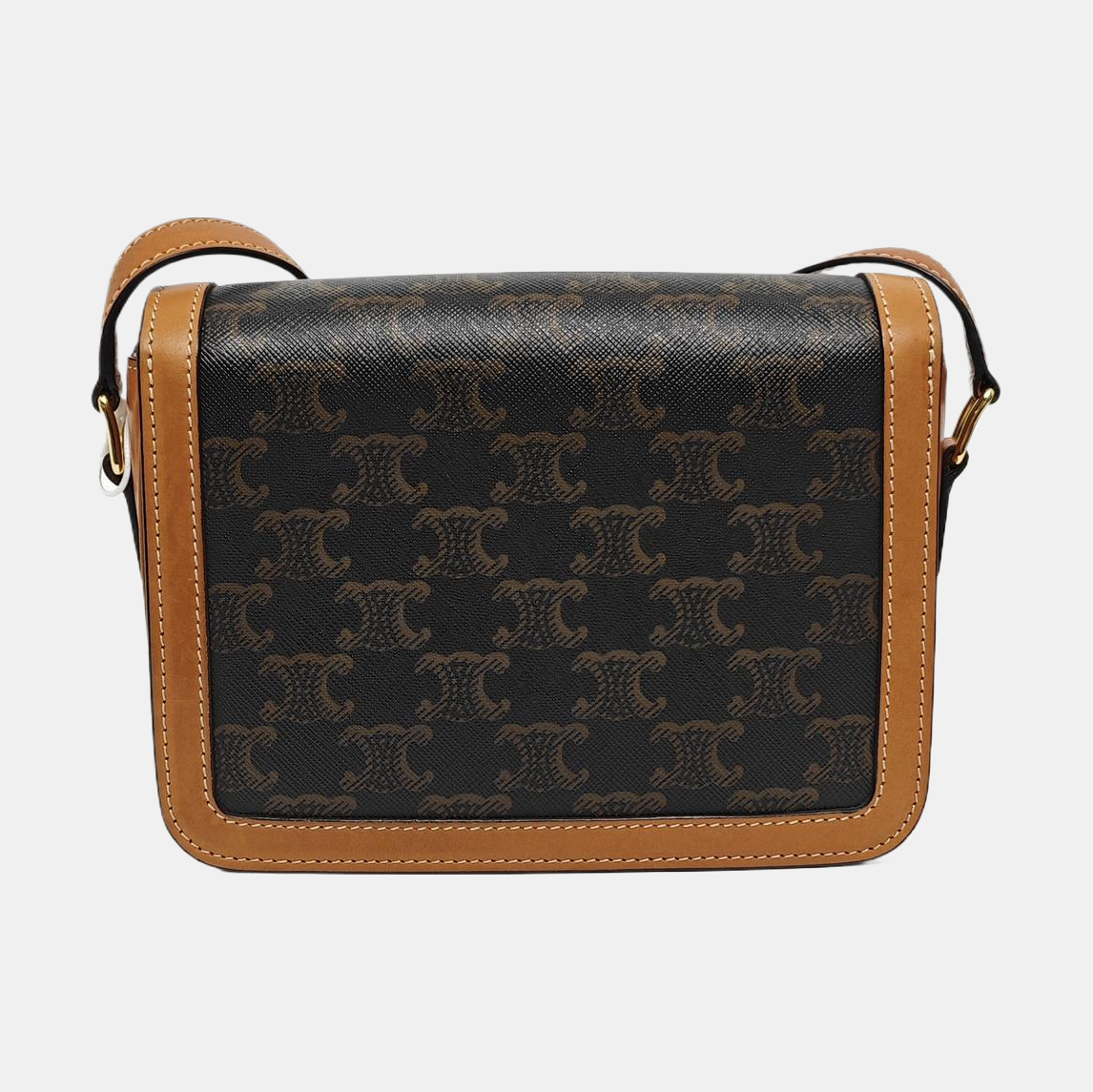 TRIOMPHE Small Coated Canvas Brown