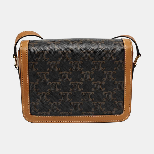 TRIOMPHE Small Coated Canvas Brown