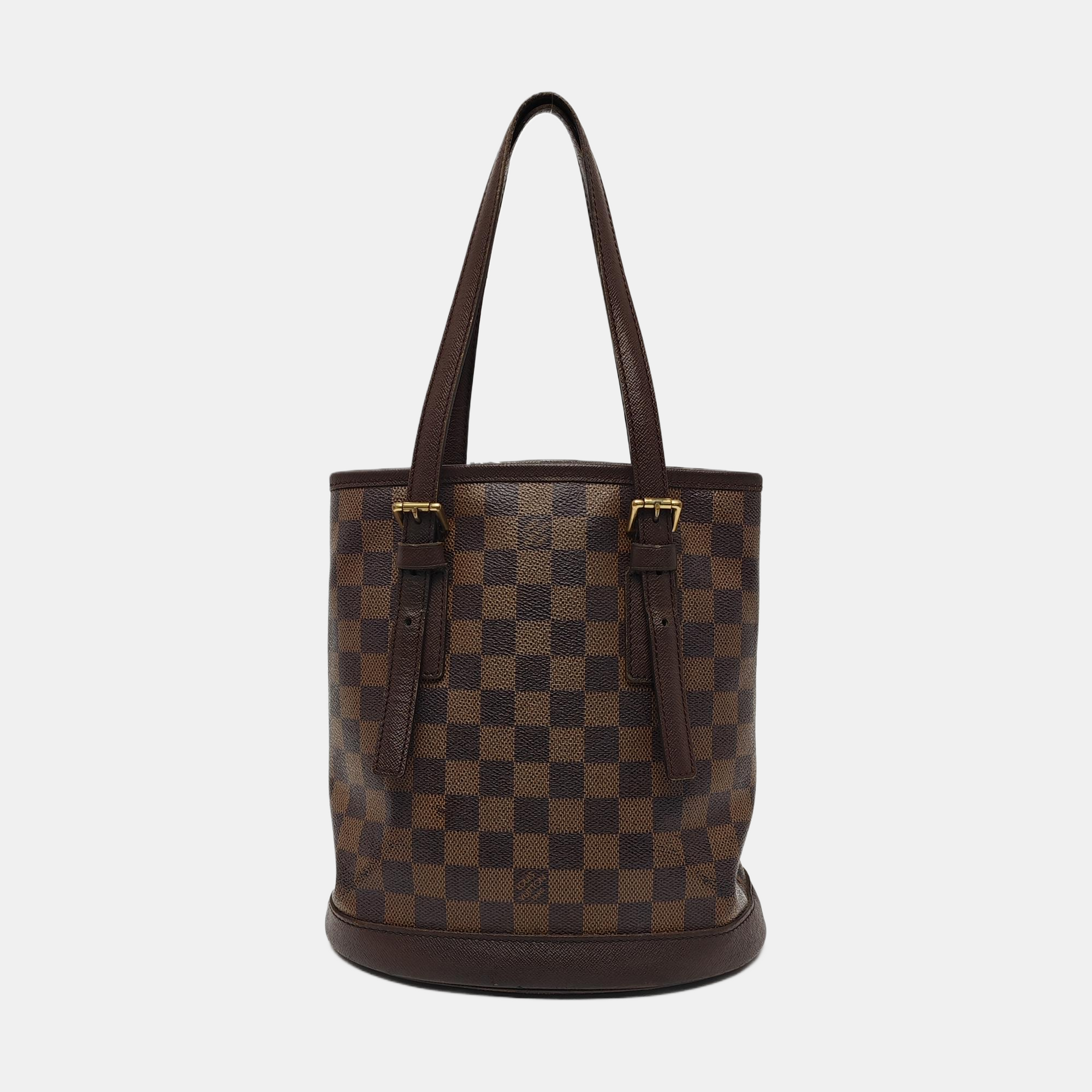 BUCKET PM Damier Ebene Coated Canvas Brown
