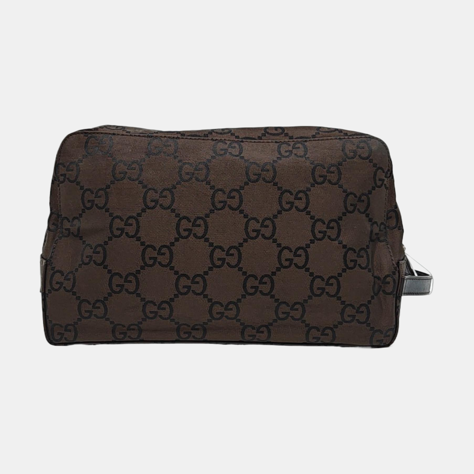 Monogram Canvas Clutch Brown