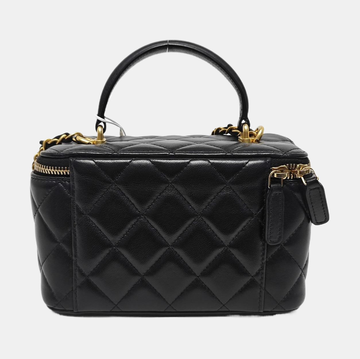 VANITY CASE Small Quilted Lambskin Black