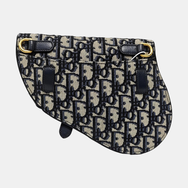 Saddle Mini Oblique Canvas Blue