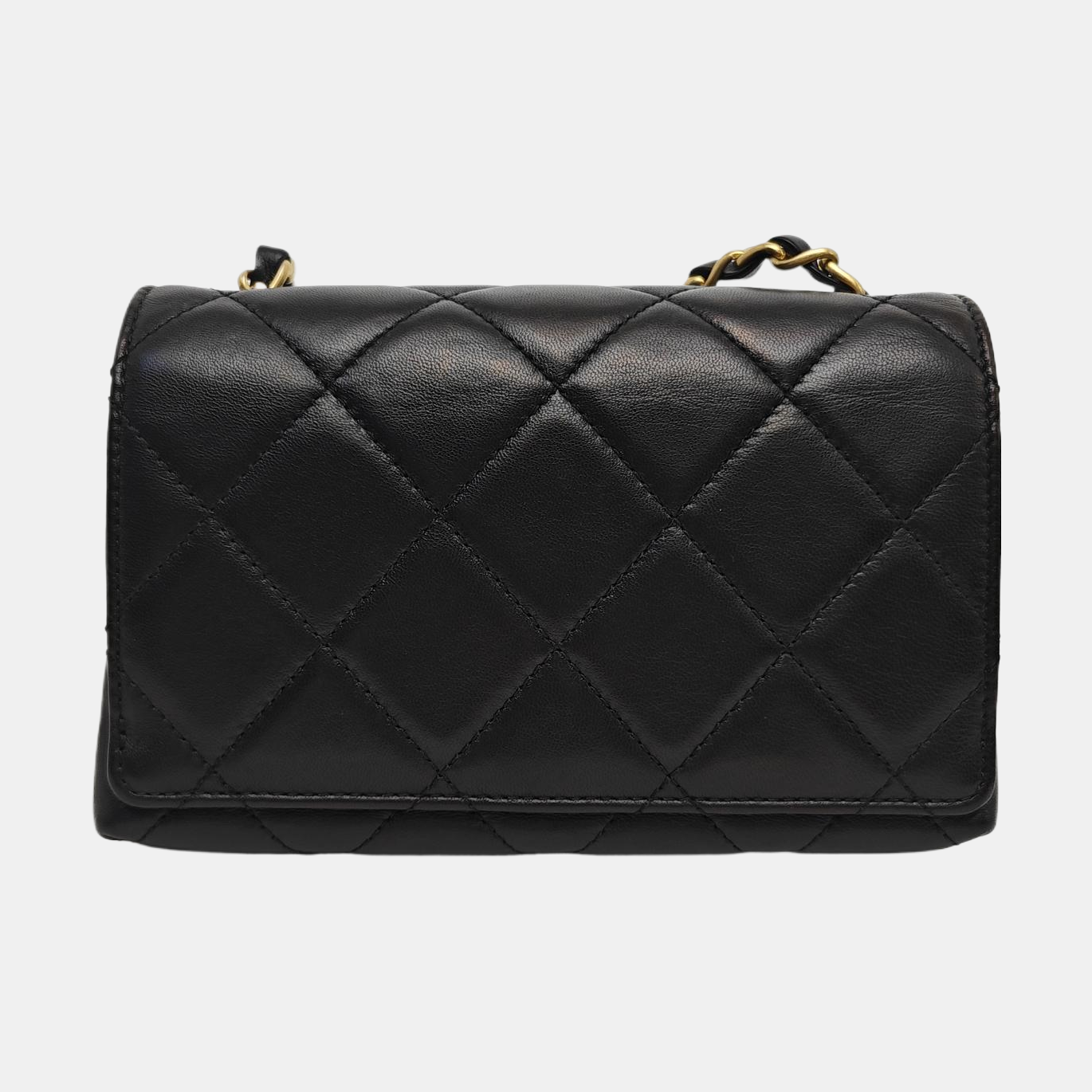 Quilted Lambskin Shoulder Bag Mini Black