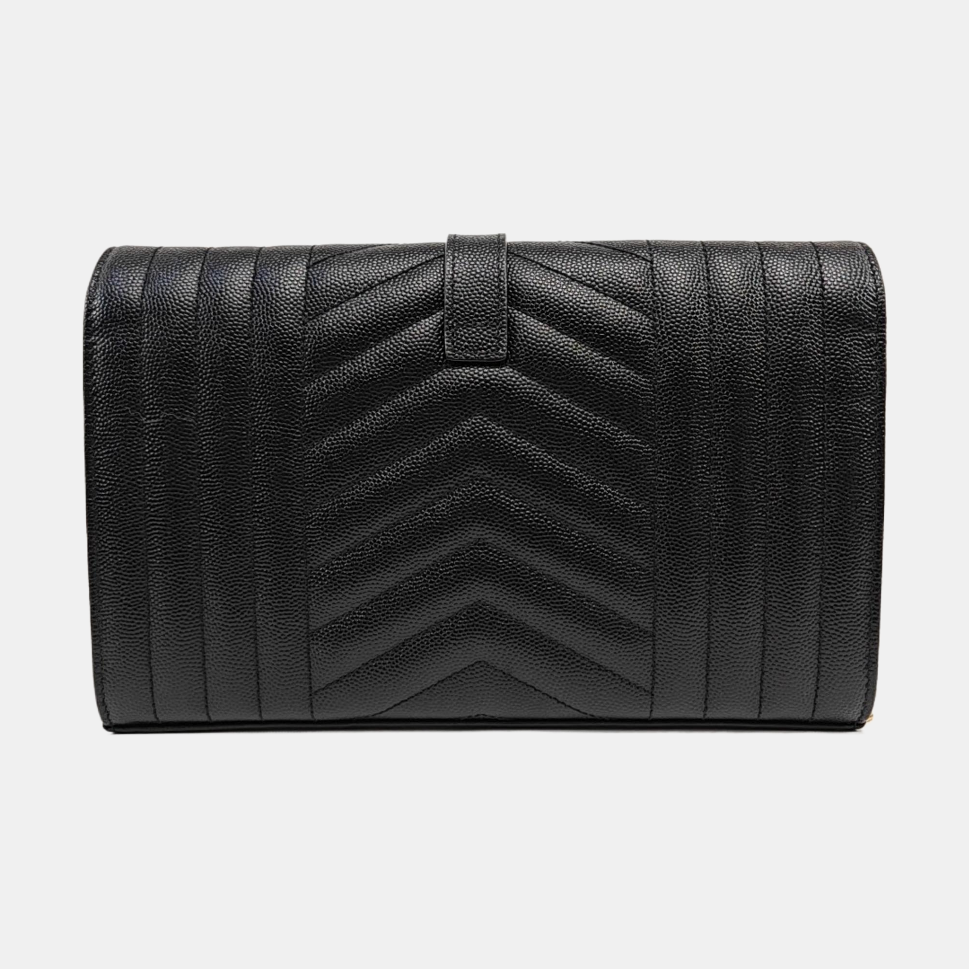 MONOGRAM Medium Chevron Calfskin Black