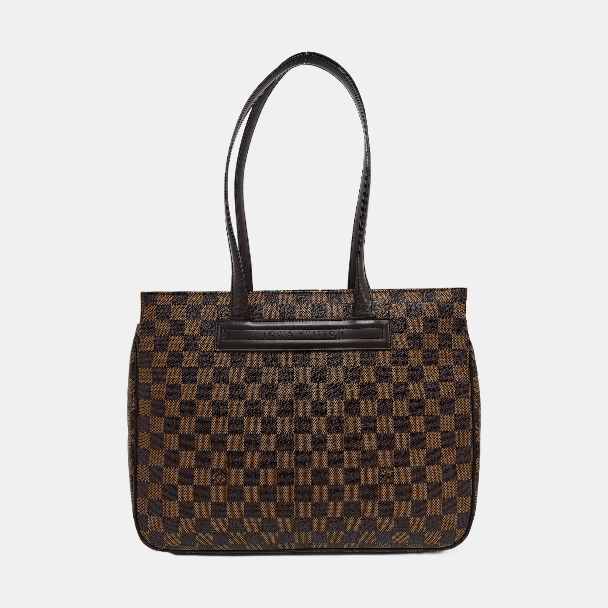 PARIOLI PM Damier Ebene Coated Canvas Brown