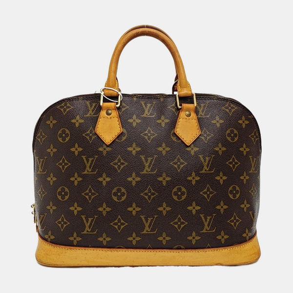 ALMA PM Monogram Coated Canvas Brown
