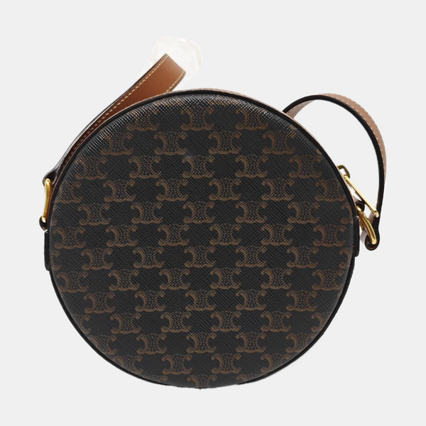 Coated Canvas Crossbody Bag Brown