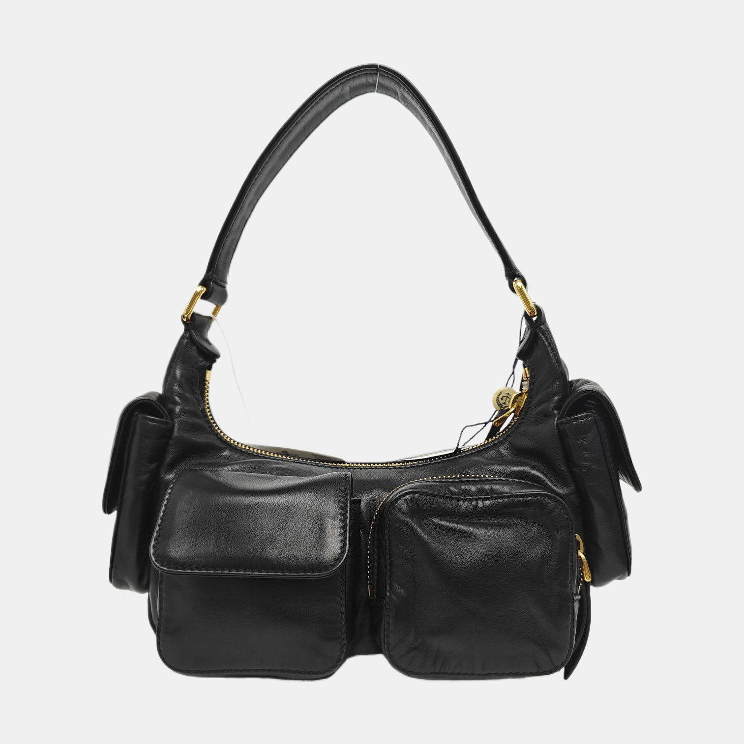 Lambskin Shoulder Bag Black