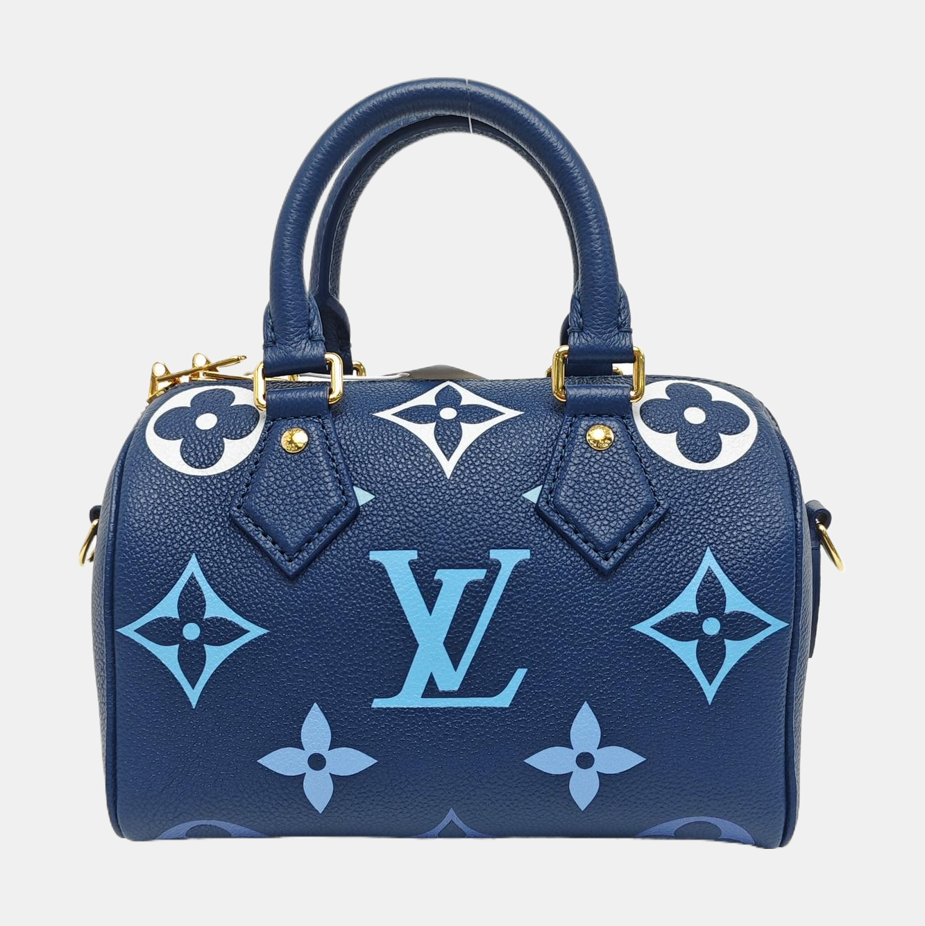 SPEEDY 20 Monogram Calfskin Blue