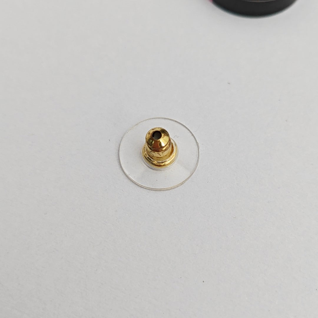 Metal Black Stud Earrings