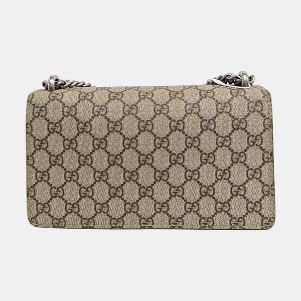 Dionysus Small Monogram Coated Canvas Beige