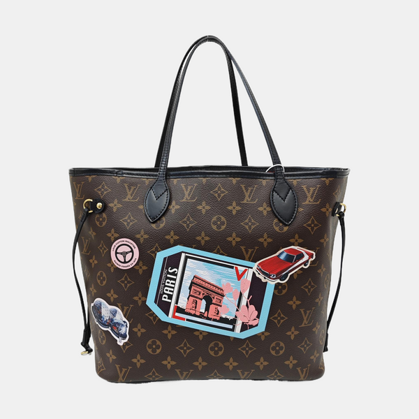 NEVERFULL MM Monogram Coated Canvas Brown
