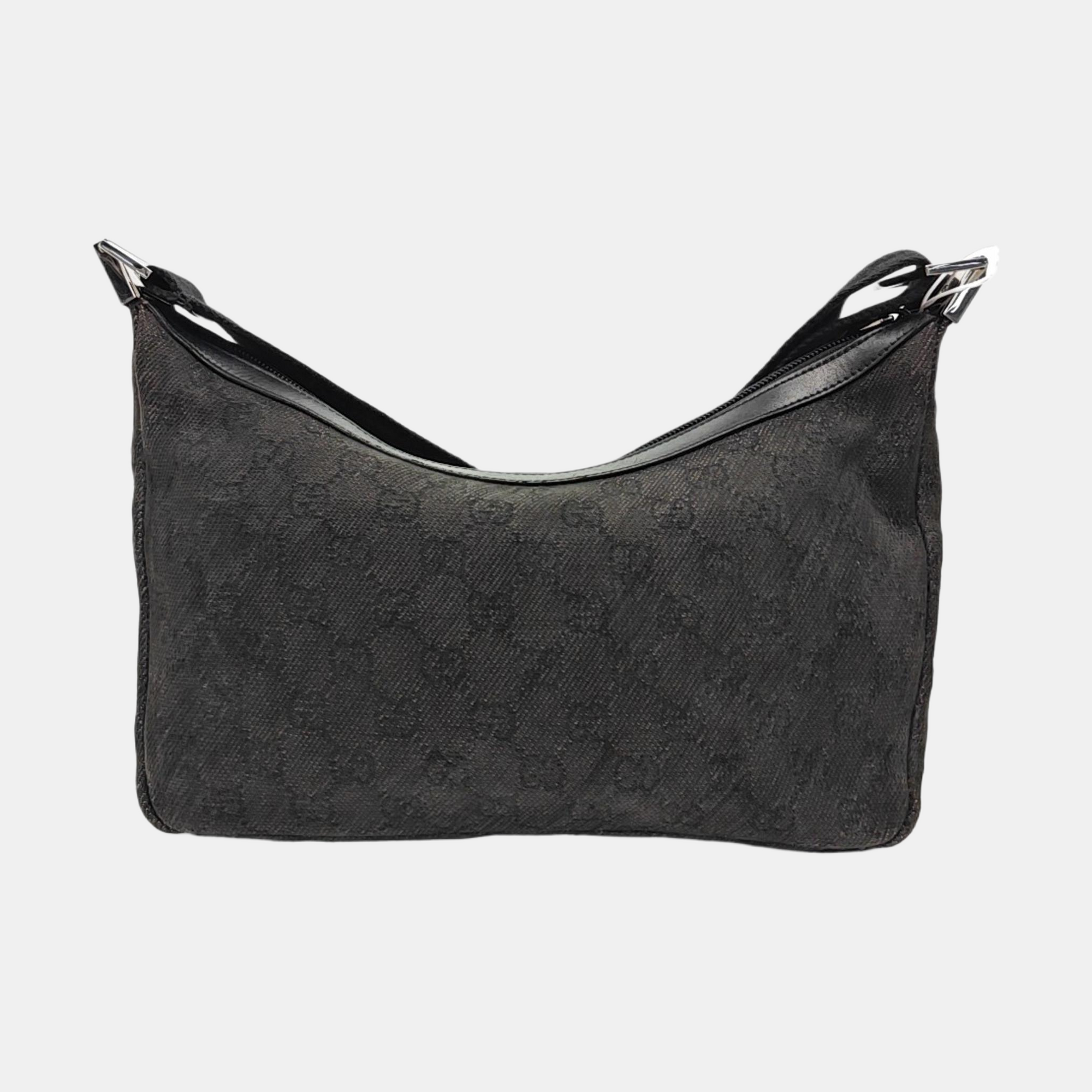 Monogram Canvas Shoulder Bag Gray