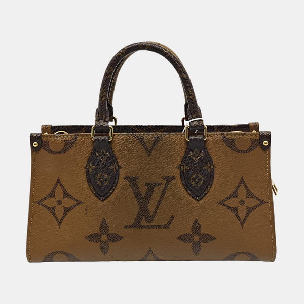 ONTHEGO EAST WEST PM Monogram Coated Canvas Brown