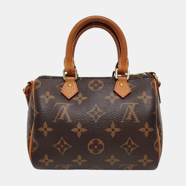 SPEEDY Nano Monogram Coated Canvas Brown