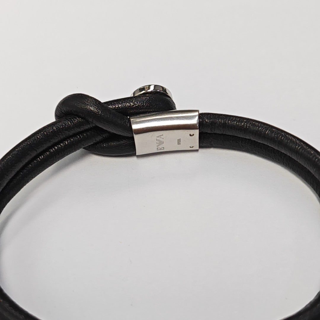 Stainless Steel Black Bangle