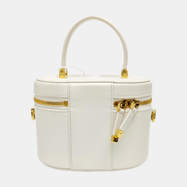 Calfskin Shoulder Bag Small White
