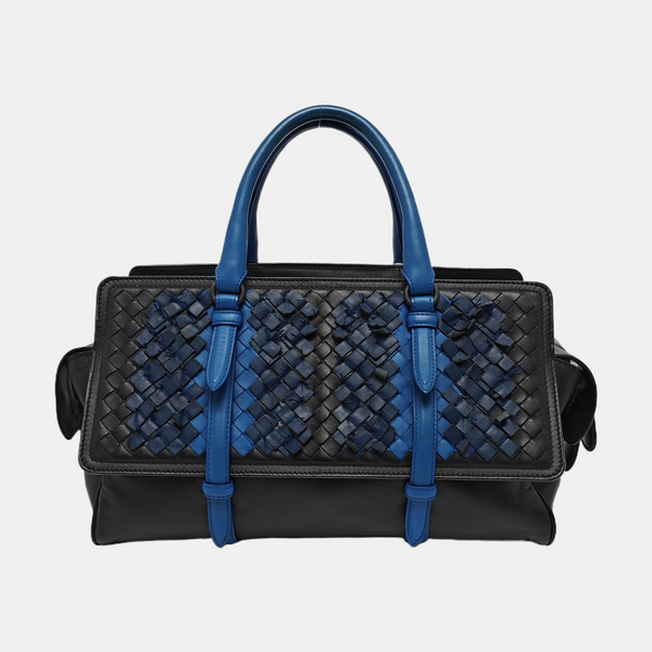 Calfskin Top Handle Bag Black
