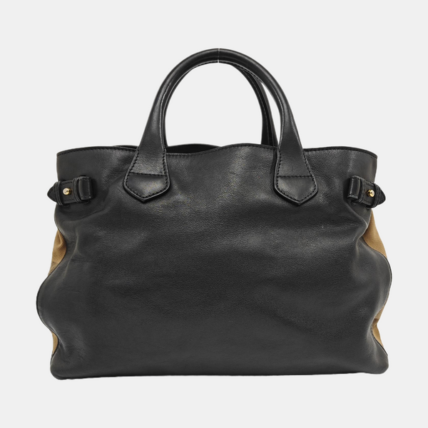 The Banner Medium Calfskin Black