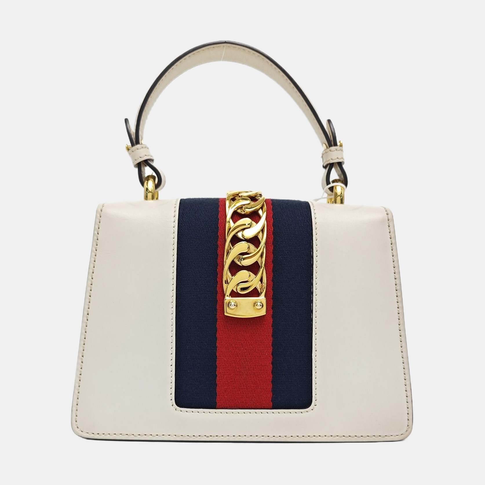 Sylvie Mini Calfskin White
