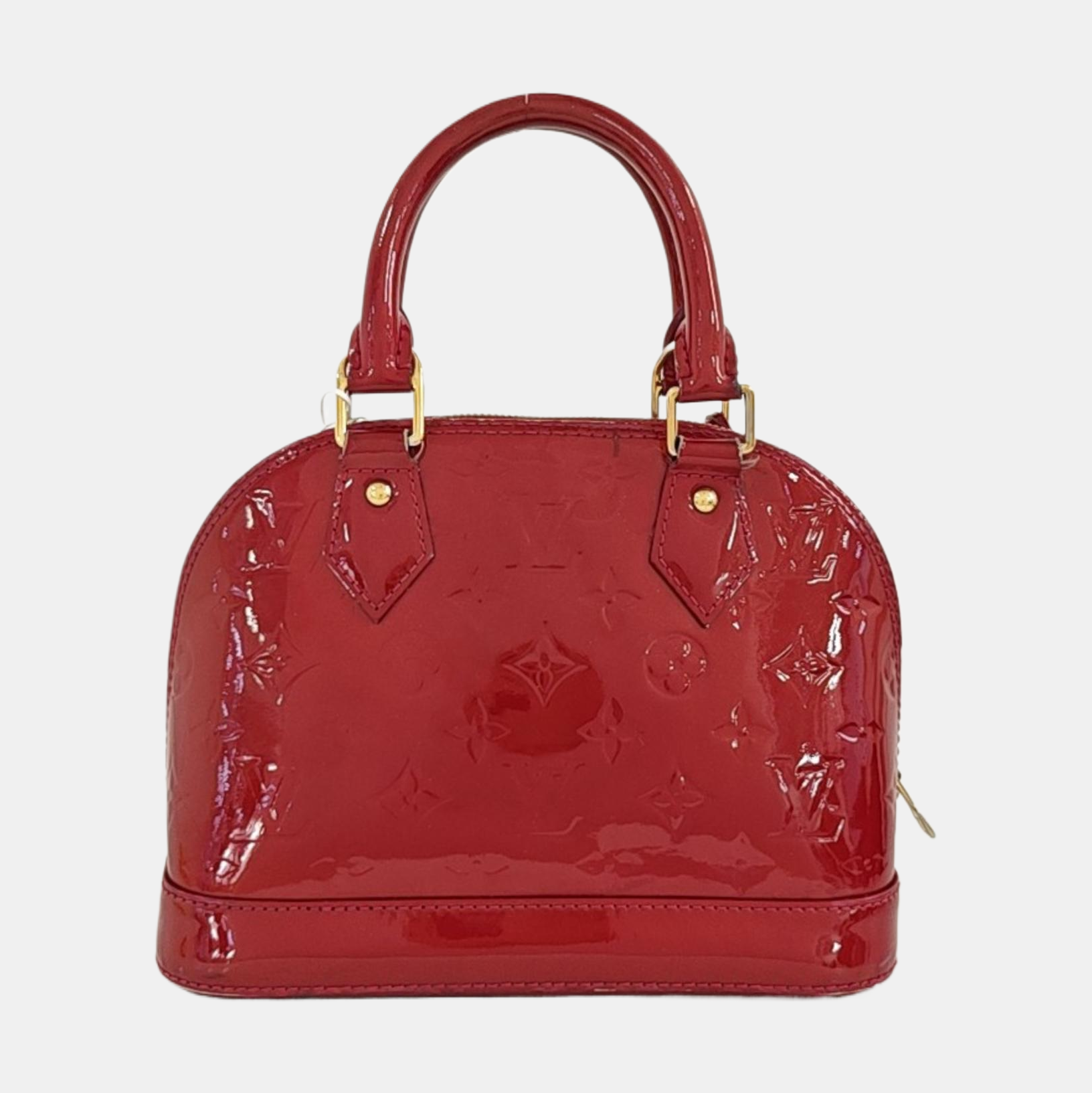 ALMA BB Monogram Patent Leather Red