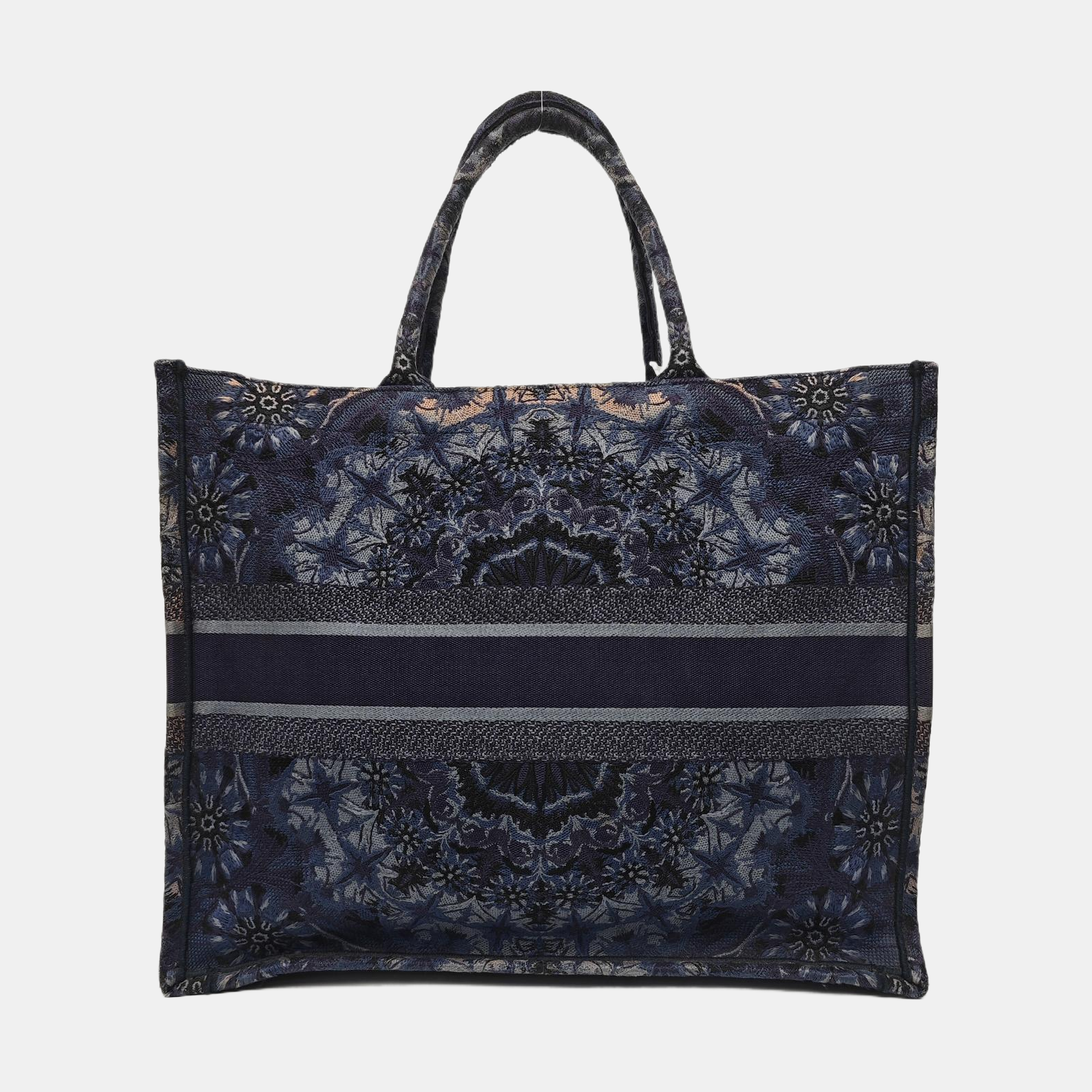 Book Tote Large Canvas Blue
