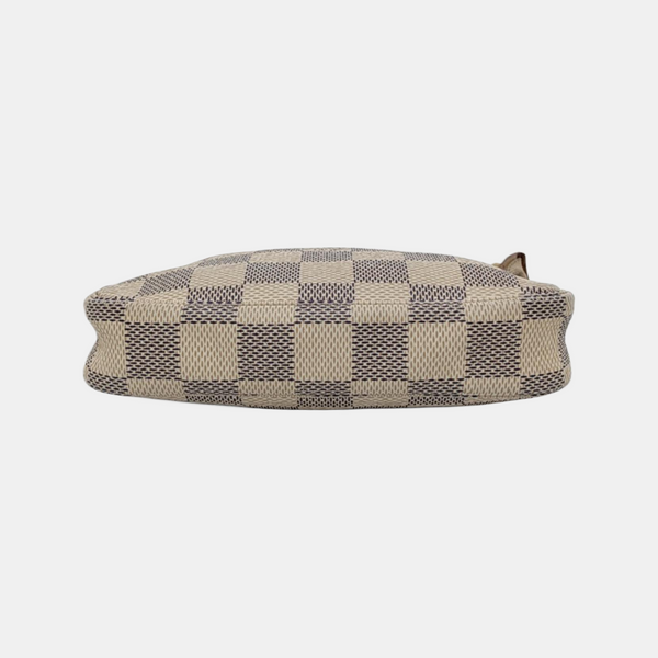 Authenticated pre-owned  ACCESSOIRES Mini Damier Azur Coated Canvas White - Top Handle Bag at Looply