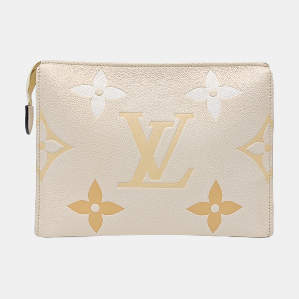 TOILET POCKET 26 Calfskin Beige